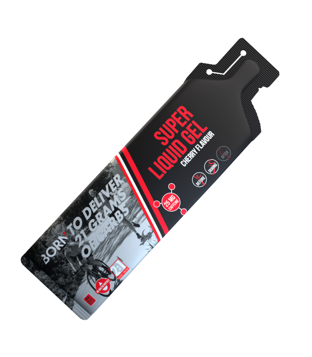 Super Liquid Gel Cherry 2:1 + Caffeine Box (12 stuks)